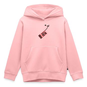 Anniversaire T-shirt 1974 - Sweat Premium à capuche enfant bio - rose - Devant - AI Model Kid Female (0cm)