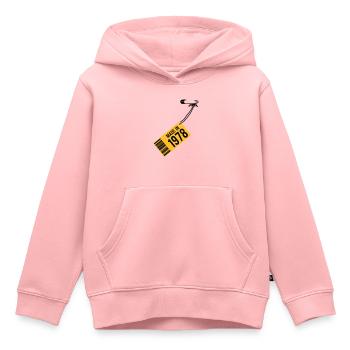 T-shirt anniversaire 1978 - Sweat Premium à capuche enfant bio - rose - Devant - AI Model Kid Female (0cm)