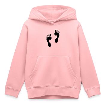 Fußabdrücke 2 - Kinder Premium Organic Hoodie - Rosa - Vorne - AI Model Kid Female (0cm)