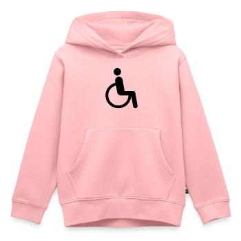 Rollstuhl - Kinder Premium Organic Hoodie - Rosa - Vorne - AI Model Kid Female (0cm)