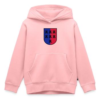 Wappen Siebenbürger Sachsen 3farbig - Siebenbürgen - Kinder Premium Organic Hoodie - Rosa - Vorne - AI Model Kid Female (0cm)