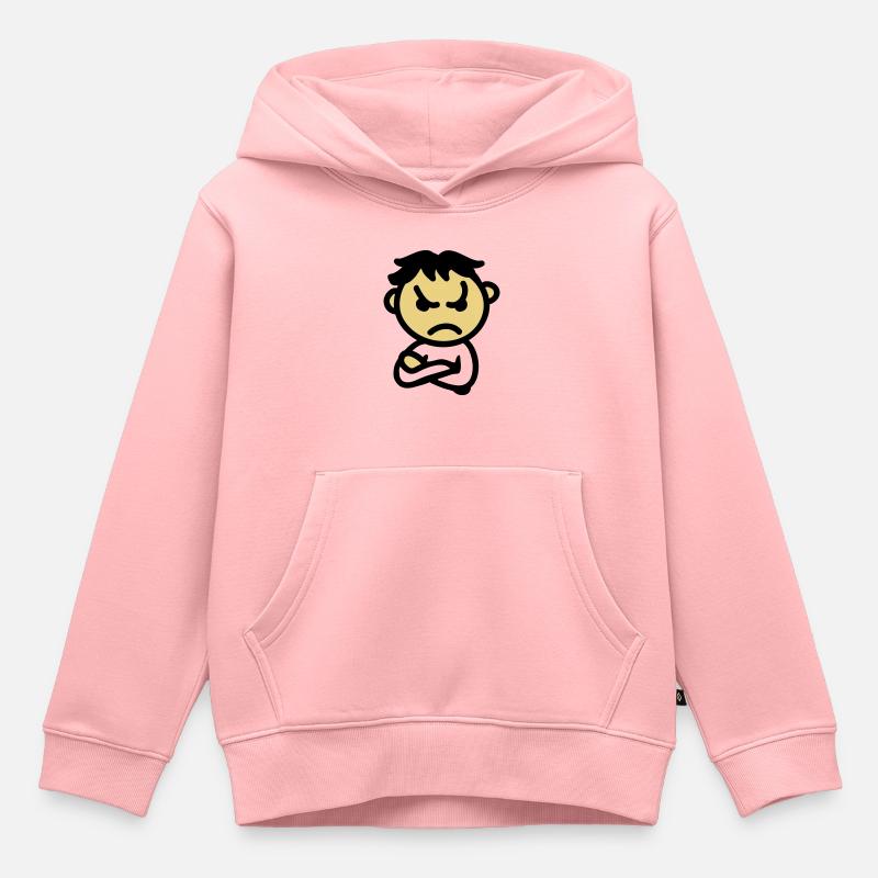 mauvaise humeur - Sweat Premium à capuche enfant bio - rose
