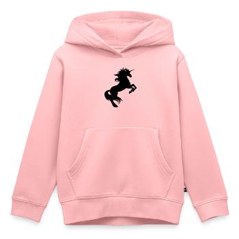 Einhhorn steigend kl - Kinder Premium Organic Hoodie - Rosa - Vorne - AI Model Kid Female (0cm)
