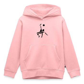 Soccer - Sweat Premium à capuche enfant bio - rose - Devant - AI Model Kid Female (0cm)