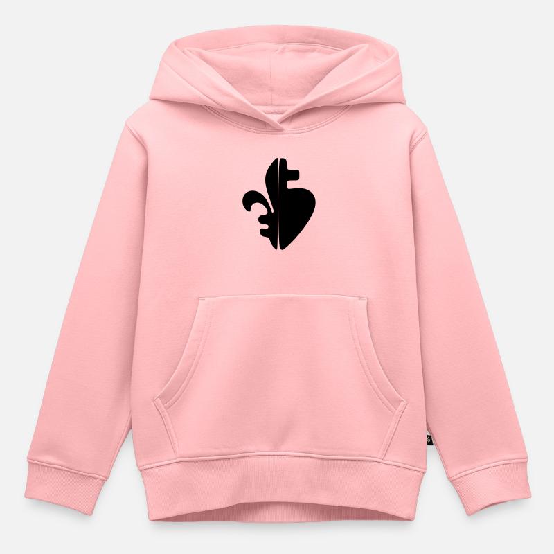 Sacre-Coeur & Fleur de Lys - Sweat Premium à capuche enfant bio - rose