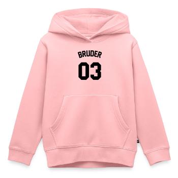 Bruder 03 - Kinder Premium Organic Hoodie - Rosa - Vorne - AI Model Kid Female (0cm)