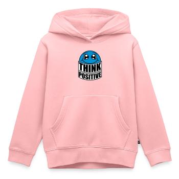 Think Think Cool Think Positive Stay Positive - Kids Premium Organic Hoodie - rose - Front - AI Model Kid Female (0cm)