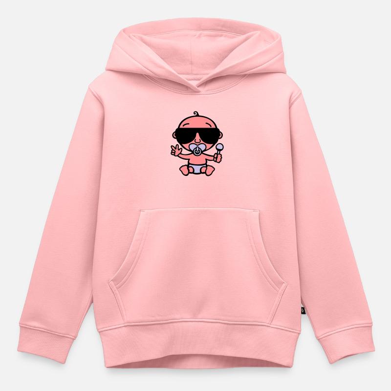 Bébé frais - Sweat Premium à capuche enfant bio - rose