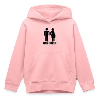 Game over - Sweat Premium à capuche enfant bio - rose - Devant - AI Model Kid Female (0cm)