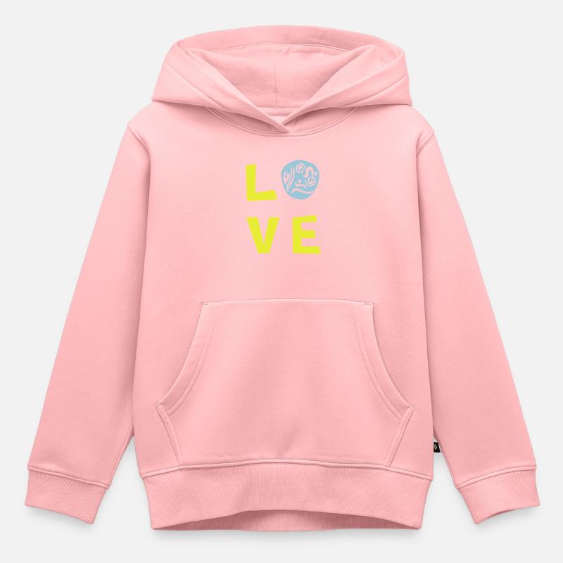 AMOUR TRI 2c - Sweat Premium à capuche enfant bio - rose