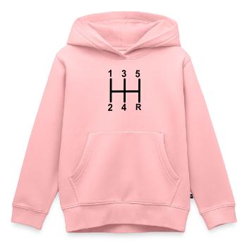 Gangschaltung - Kinder Premium Organic Hoodie - Rosa - Vorne - AI Model Kid Female (0cm)