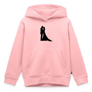 Hochzeit - Kinder Premium Organic Hoodie - Rosa - Vorne - AI Model Kid Female (0cm)