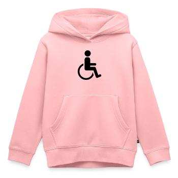 Rollstuhl - Kinder Premium Organic Hoodie - Rosa - Vorne - AI Model Kid Female (0cm)