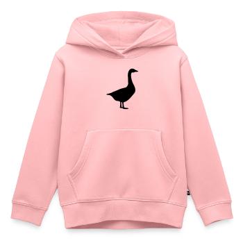 Gans - Kinder Premium Organic Hoodie - Rosa - Vorne - AI Model Kid Female (0cm)