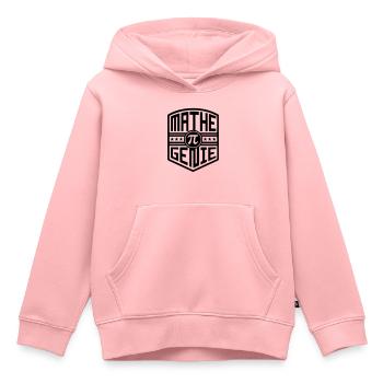 Mathe-Genie (Wappen) - Kinder Premium Organic Hoodie - Rosa - Vorne - AI Model Kid Female (0cm)