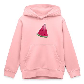 melon - Sweat Premium à capuche enfant bio - rose - Devant - AI Model Kid Female (0cm)