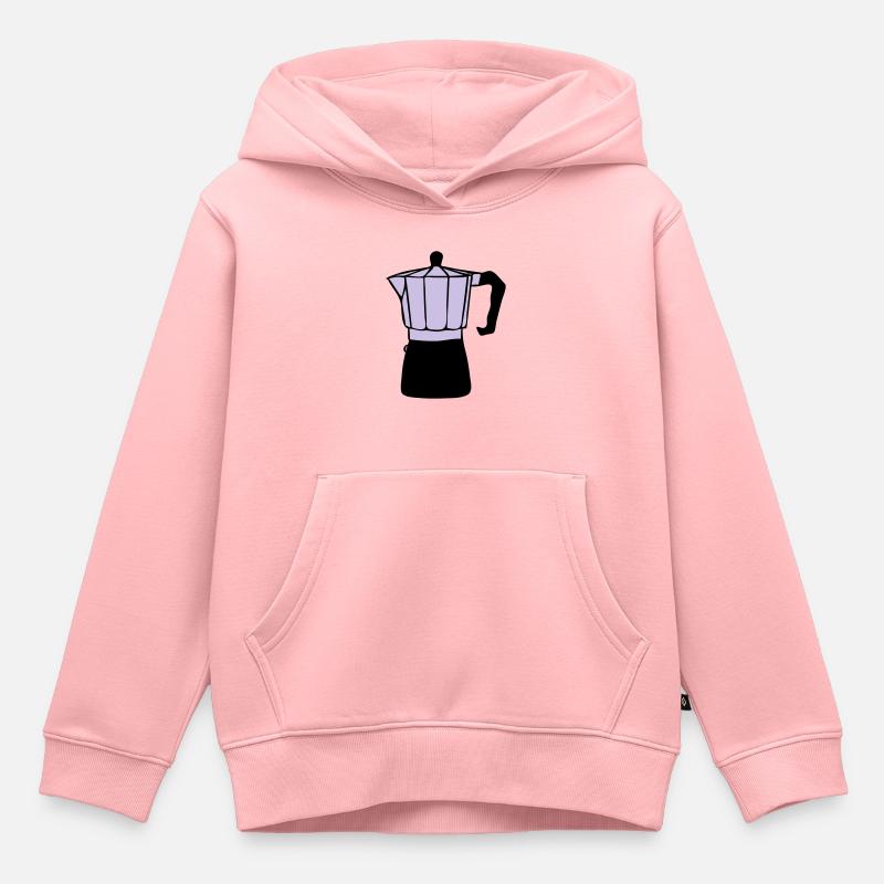 Cafetière - Sweat Premium à capuche enfant bio - rose