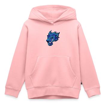 Wolf Kopf Wolfskopf Tattoo Graffiti - Kinder Premium Organic Hoodie - Rosa - Vorne - AI Model Kid Female (0cm)