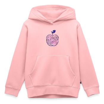 Dresde - Sweat Premium à capuche enfant bio - rose - Devant - AI Model Kid Female (0cm)