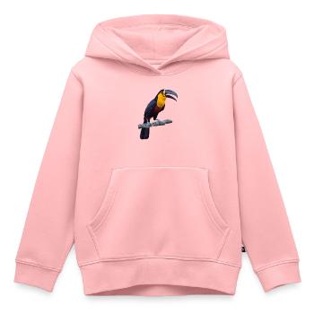 tucan - Kinder Premium Organic Hoodie - Rosa - Vorne - AI Model Kid Female (0cm)