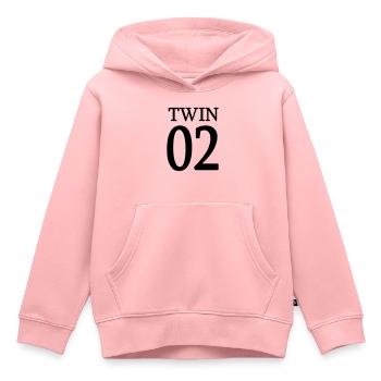 Twin 01 02 Zwillinge Partnerlook Zwilling Geschenk - Kinder Premium Organic Hoodie - Rosa - Vorne - AI Model Kid Female (0cm)