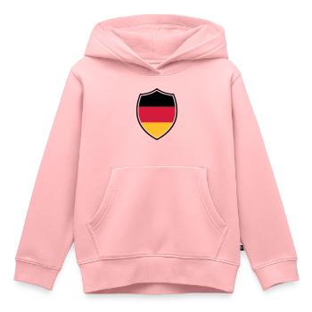 Drapeau blason d’Allemagne - équipe de football d’ - Sweat Premium à capuche enfant bio - rose - Devant - AI Model Kid Female (0cm)