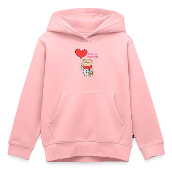 Bear is my valentin's ,valentin's day - Sweat Premium à capuche enfant bio - rose - Devant - AI Model Kid Female (0cm)