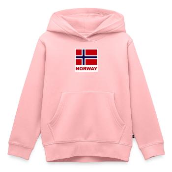 Norway Norway Flag - Kids Premium Organic Hoodie - rose - Front - AI Model Kid Female (0cm)