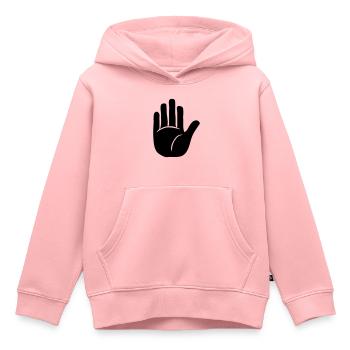 Witzig Begrüßung Hand - Kinder Premium Organic Hoodie - Rosa - Vorne - AI Model Kid Female (0cm)