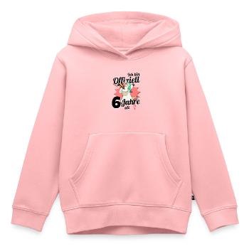 6. Geburtstag Dabbendes Einhorn Kindergeburtstag - Kinder Premium Organic Hoodie - Rosa - Vorne - AI Model Kid Female (0cm)
