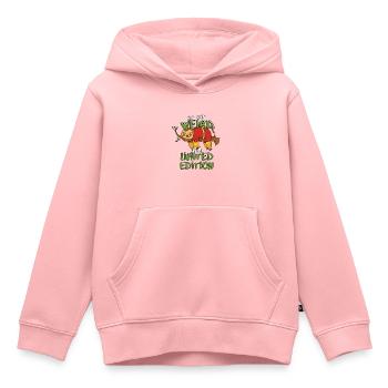Cool Cartoon Sloth - Édition Limitée - Dicton - Sweat Premium à capuche enfant bio - rose - Devant - AI Model Kid Female (0cm)