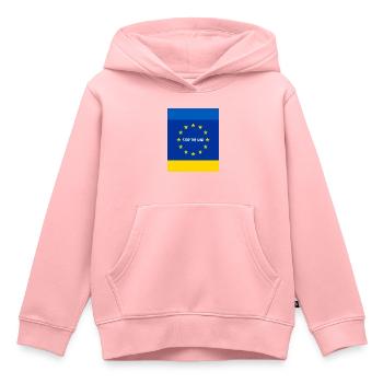 Ukraine - Kinder Premium Organic Hoodie - Rosa - Vorne - AI Model Kid Female (0cm)