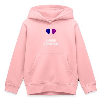 Lieber Libertär - Kinder Premium Organic Hoodie - Rosa - Vorne - AI Model Kid Female (0cm)