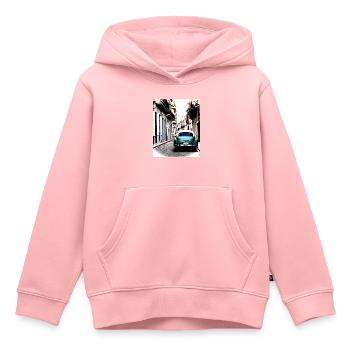 Rêve de La Havane - 2 - Sweat Premium à capuche enfant bio - rose - Devant - AI Model Kid Female (0cm)