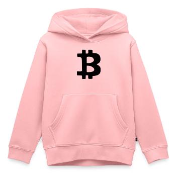 Bitcoin Krypto Währung virtuellen Lebens Vector - Kinder Premium Organic Hoodie - Rosa - Vorne - AI Model Kid Female (0cm)