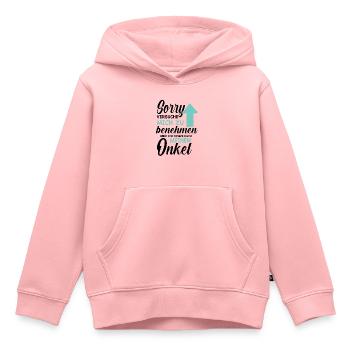 Ich versuche mich zu benehmen - Onkel - Kinder Premium Organic Hoodie - Rosa - Vorne - AI Model Kid Female (0cm)