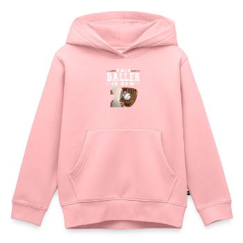 Ce Baller est maintenant 2 Baseball 2nd Birthday - Sweat Premium à capuche enfant bio - rose - Devant - AI Model Kid Female (0cm)