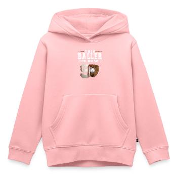 This Baller is now 9 Baseball 9. Geburtstag - Kinder Premium Organic Hoodie - Rosa - Vorne - AI Model Kid Female (0cm)