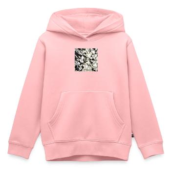 Marmor Schwarz Weiß Gold Geometrisch Mosaik - Kinder Premium Organic Hoodie - Rosa - Vorne - AI Model Kid Female (0cm)