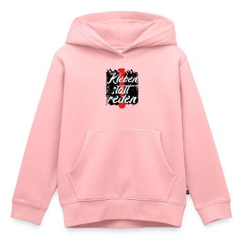 Klima Kleber Kleben statt reden Klima Aktivist - Kinder Premium Organic Hoodie - Rosa - Vorne - AI Model Kid Female (0cm)