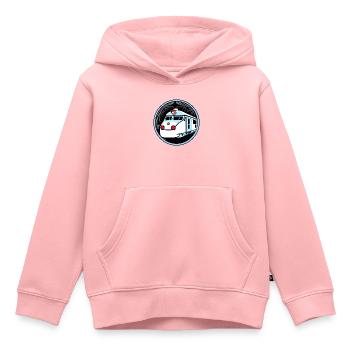 Train, locomotive, railway - Kids Premium Organic Hoodie - rose - Front - AI Model Kid Female (0cm)