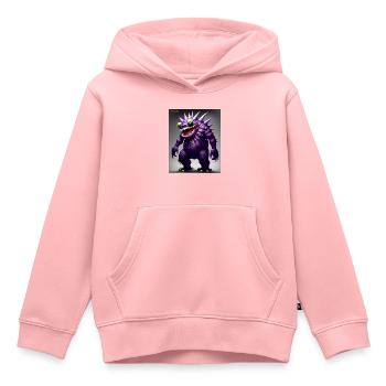 Green Purple Gonzo - Kinder Premium Organic Hoodie - Rosa - Vorne - AI Model Kid Female (0cm)