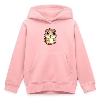 Streifenhörnchen - Kinder Premium Organic Hoodie - Rosa - Vorne - AI Model Kid Female (0cm)