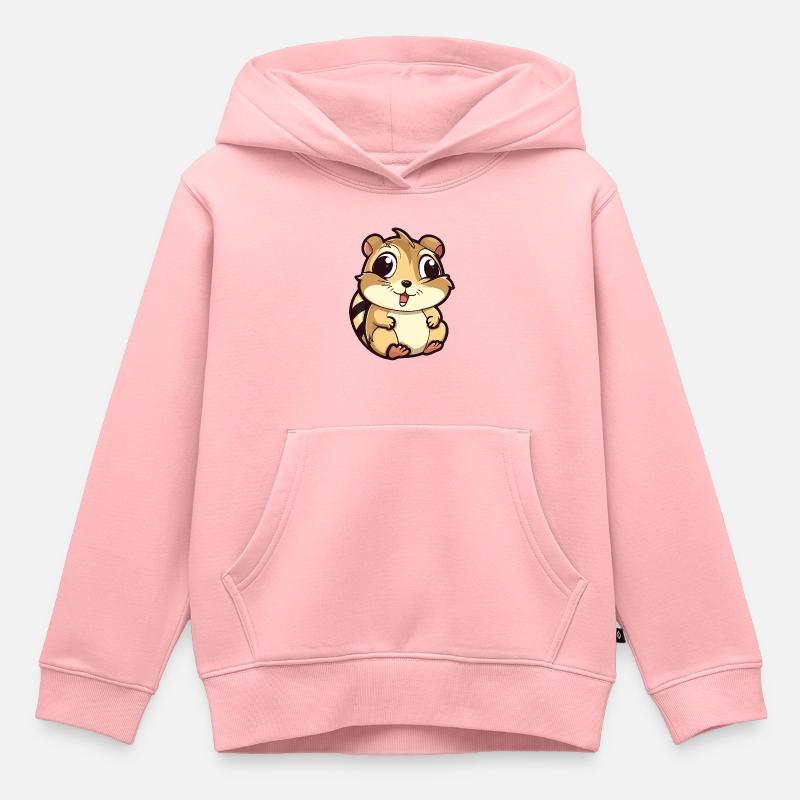 Tamia - Sweat Premium à capuche enfant bio - rose