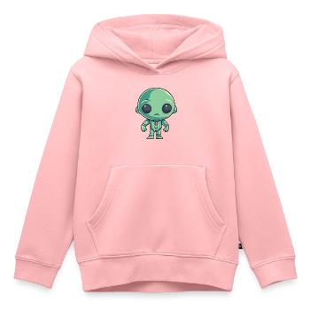 Alien - Sweat Premium à capuche enfant bio - rose - Devant - AI Model Kid Female (0cm)