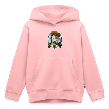 Fliegen Sie hoch hinaus - Kinder Premium Organic Hoodie - Rosa - Vorne - AI Model Kid Female (0cm)