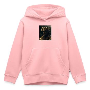 Golden King - Kinder Premium Organic Hoodie - Rosa - Vorne - AI Model Kid Female (0cm)