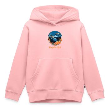 Récif de Ningaloo - Sweat Premium à capuche enfant bio - rose - Devant - AI Model Kid Female (0cm)