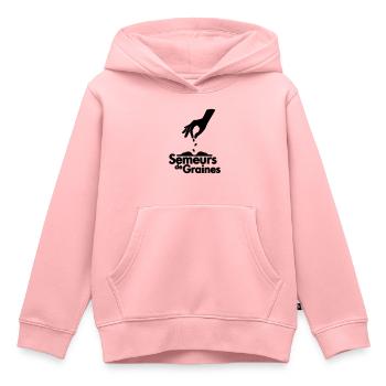 SEMEUR DE GRAINES - Sweat Premium à capuche enfant bio - rose - Devant - AI Model Kid Female (0cm)