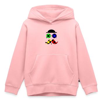 Checkered hipster in black - Sweat Premium à capuche enfant bio - rose - Devant - AI Model Kid Female (0cm)